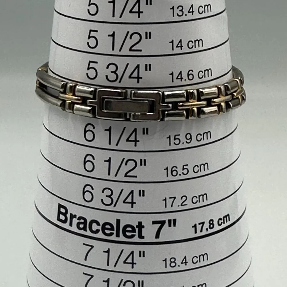 Caravelle by Bulova Watch Women Silver Gold Two Tone Small Dial 20MM New Battery